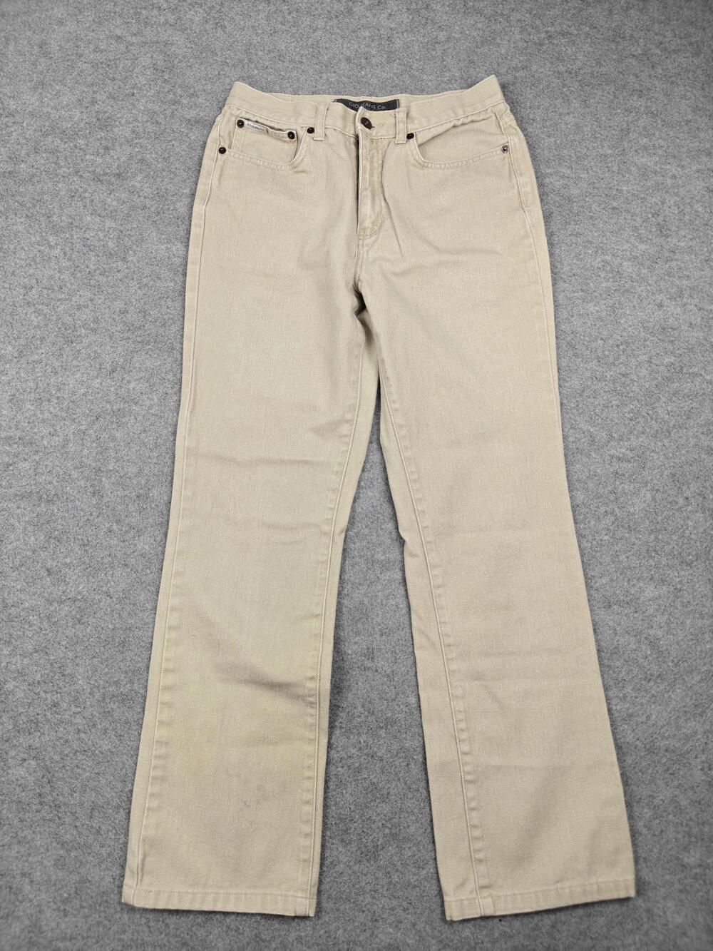 Gio Jeans Co. Jeans Womens 30 Beige Light Wash Straight Regular 32.5 Inseam